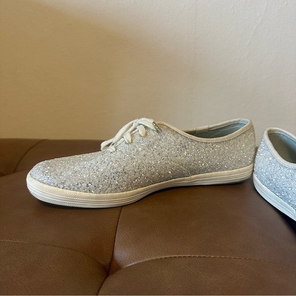 Keds Kate Spade White Sparkly ✨ Sneakers EUC Glitter Size 8 - Picture 11 of 14
